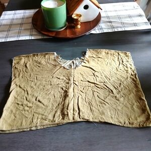 Rane Linen Blend Shirt Handmade Nwot SIZE M